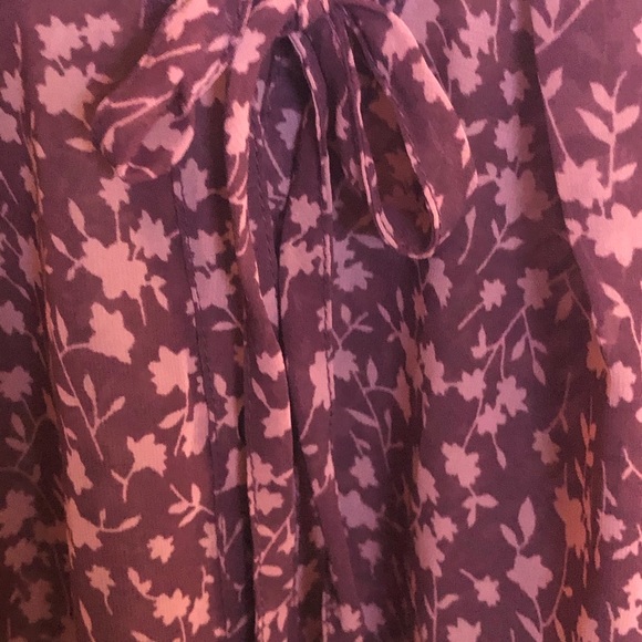 Old Navy Sheer Maroon Floral Blouse - Picture 3 of 6